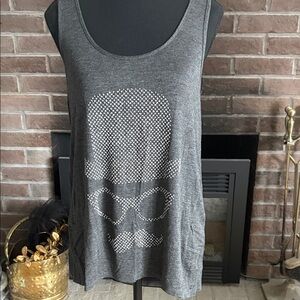 ISSI Charcoal Rhinestone Tank Top